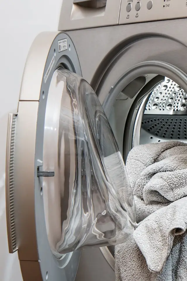 close up picture of an open dryer door